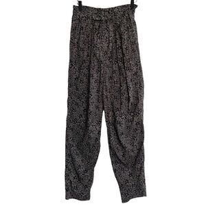 𝅺isabel Marant Etoile Pants 100% Cotton Black‎ Floral Size 38 (FR), M (US)